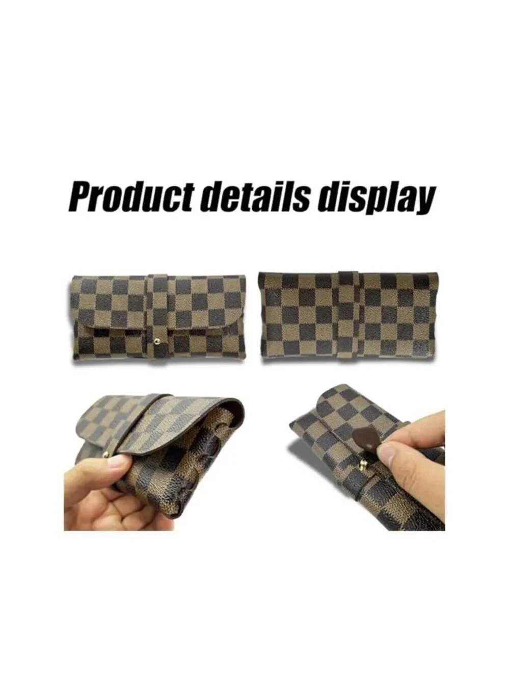 Fashion and Trendy Black and Brown Glasses Storage Bag Fashion Sunglasses Case